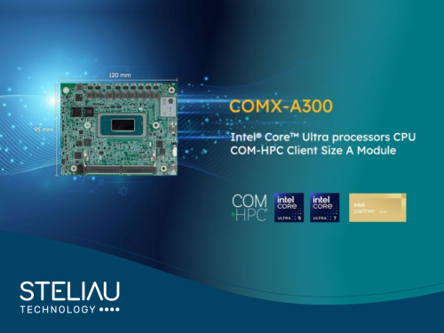 Product image COM-HPC module with Intel® Core™ Ultra for EDGE COMPUTING and INDUSTRIAL COMPUTING, high performance in AI, multiple I/O, low latency and scalable design.