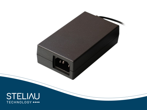 Compact 90W AC/DC adapter with PFC, wide 90–264V input, and full protection features for reliable, safe power in Mini-PCs, notebooks, and POS systems.