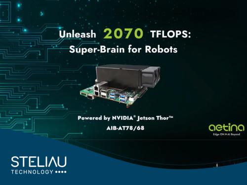 Compact edge AI platforms powered by NVIDIA Jetson Thor™, enabling next-gen robots with ultra-fast sensor fusion, reasoning, and motion control.